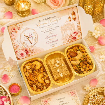 Premium Signature Box (Bombay Mixture + Kaju Kismis Kalakand + Dry Fruit Mixture - Delivery Charges Not Included ⚠️