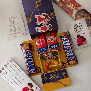 Hand Made Rakhi Gift Box For Brother - Moving Sister & Brother