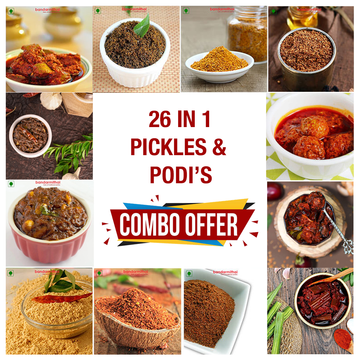 26 Varities of Pickles & Podi's Combo