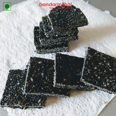 Nalla Nuvvula Chikki / Black Sesame Barfi - Bandar Mithai (Andhra Home Foods)
