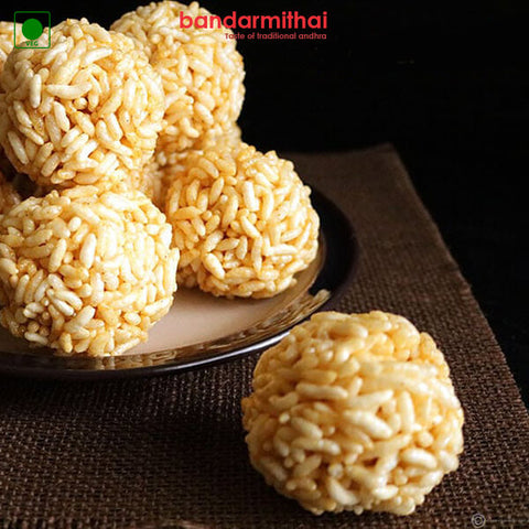 Borugundalu / Puffed Rice Laddu / Borugula Laddu - Bandar Mithai (Andhra Home Foods)