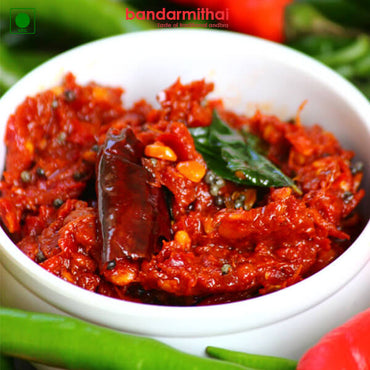 Pandu Mirapakaya [Red Chilli] Pickle - Bandar Mithai (Andhra Home Foods)
